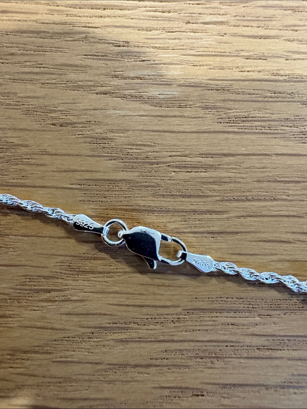 Sterling Silver Rope Chain Necklace - Picture 3 of 4